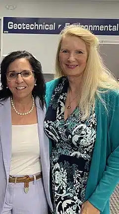 Tina Meskel with Snowden McFall, her coach